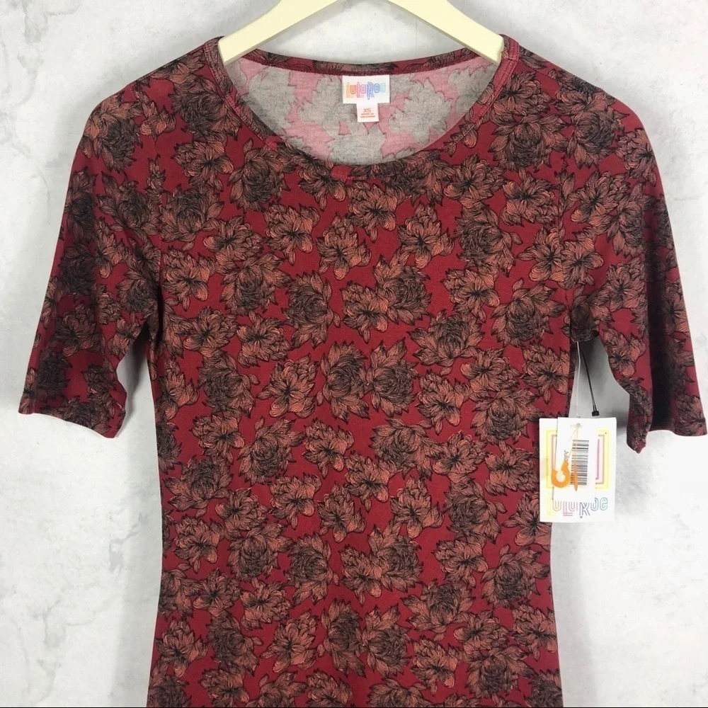 [LuLaRoe] Floral Maroon Dress